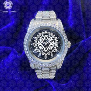 Reloj de Lujo para Hombre Charm Jewells, Acero Inoxidable, Esfera de 40 mm, Correa de 20 mm, Bisel con Diamantes, Cierre Oculto con Botón, Movimiento Mecánico - Product Image 4