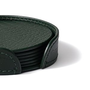 Premium Leather Coaster set of 6 for Dining <b>Table</b> Tea Coffee Mug Coasters Stylish <b>Table</b> <b>Protection</b> for Home Office - Product Image 5