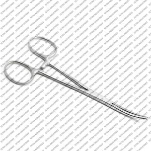 Pinzas de Presión Curvas de Calidad Premium de 14 cm, Pinzas Hemostáticas con Bloqueo, Instrumento Quirúrgico Dental de Acero Inoxidable, Certificado CE - Product Image 5
