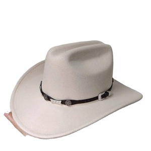 หมวกคาวบอยแจ๊สชายและหญิงแบบปรับได้หมวกปีกกว้างทำจากหนัง - Product Image 6