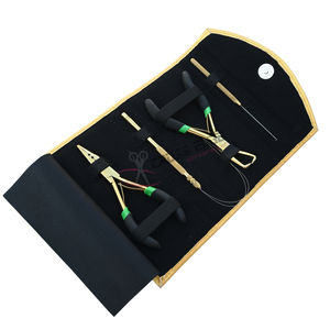 Kit d'outils pour extensions capillaires de salon : Pince à extensions dorée, Pince à micro-perles, Pince à sertir, Outil crochet pour boucles de cheveux - Product Image 1