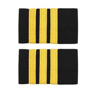 Epaulettes de Piloto de Avión con Franjas Doradas, Pliegues de Hombro para Uniforme de Aviación, Franjas de Rango 1/2/3/4 Barras, Epaulettes para Camisa de Piloto - Product Image 2