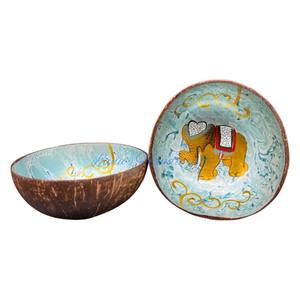 ชุดชามมะพร้าวเคลือบแลคเกอร์สีผสมแบบใช้แล้วทิ้งสไตล์เวียดนามราคาสมเหตุสมผลสำหรับผู้ซื้ออาหารเชิงพาณิชย์ - Product Image 5