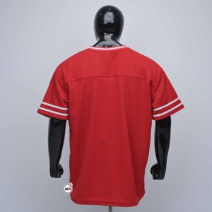 Maillot de sport pour homme le plus vendu, col rond, manches courtes, rouge, avec numéro 24 blanc imprimé, coupe classique, style sportif, design de logo personnalisé, 100 % coton - Product Image 2