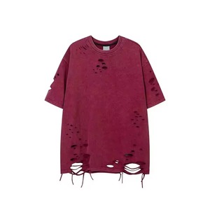 Camiseta Vintage para Hombre, Diseño Desgastado con Pintura en Aerosol, 100% Algodón, 300 g, Lavado Ácido, Alta Calidad, 2026 - Product Image 1