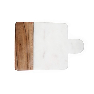 Planche à découper en bois naturel avec logo personnalisé, robuste, écologique, avec poignée, plateau de service pour charcuterie, plateaux en bois - Product Image 4