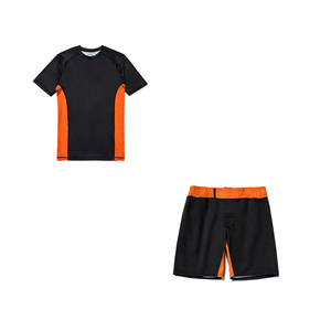 Conjunto Deportivo Unisex Negro de Secado Rápido para Artes Marciales, Corte Regular, Camiseta de Manga Corta con Pantalones Cortos, Kit Deportivo para Adultos - Product Image 5