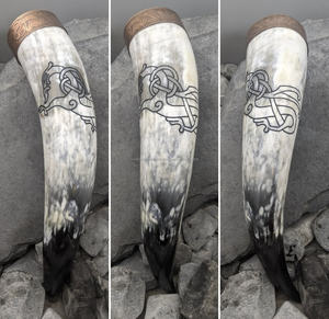 Corne à boire en agate blanche africaine de haute qualité meilleur prix sculpté Viking décoratif artisanat naturel technique polie - Product Image 2