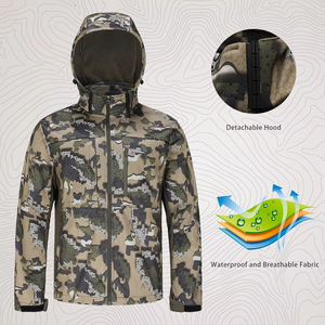 Combinaison de chasse pour adultes de deuxième génération, toile imprimée camouflage, coupe-vent, imperméable, pour activités de plein air, durable, de haute qualité - Product Image 5