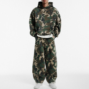 Customized Men's camofladge <b>Matching</b> <b>Set</b> Pullover Oversized Hoodie <b>Jogger</b> Pants <b>Set</b> Blank 2 Piece Jogging <b>Set</b> Suits Tracksuit - Product Image 2