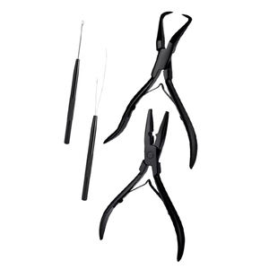 Kit d'outils professionnels IMANS ENTERPRISES pour extensions de cheveux, pinces à micro-anneaux en acier inoxydable, outil d'installation à domicile - Product Image 1