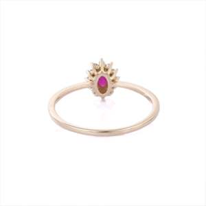 14K White Gold Ruby & <b>Diamond</b> Anniversary <b>Ring</b> for Women - Product Image 4