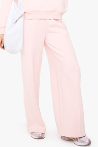 Pantalones de chándal rosas de pierna ancha para mujer, de cintura alta con cordón, ajuste holgado informal, pantalones de descanso, joggers de pierna recta, venta al por mayor - Product Image 3