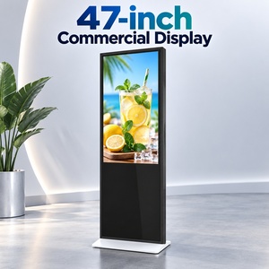 Écran d'affichage commercial sur pied de 47 pouces, affichage de menu, signalisation numérique portrait, Android, Windows, WiFi, LCD, totem publicitaire - Product Image 1