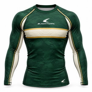 Rashguard NO GI para Grappling, Jiu Jitsu, BJJ, de Secado Rápido para Hombre, con Logotipo Personalizado, Sublimado 2026, para Entrenamiento de MMA - Product Image 3