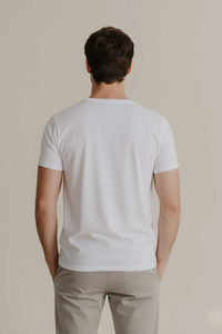 เสื้อยืดแขนสั้นผู้ชาย SOSH S-3 รุ่นพื้นฐาน ผ้าคอตตอนปิเก้ 100% ทรงปกติ - Product Image 3