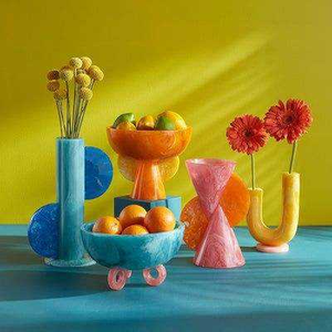 Jarrón Decorativo para el Hogar 2026, Maceta Artística, Decoración de Mesa, Jarrón de Flores de Resina de Lujo Estilo Bohemia al Mejor Precio desde India - Product Image 4