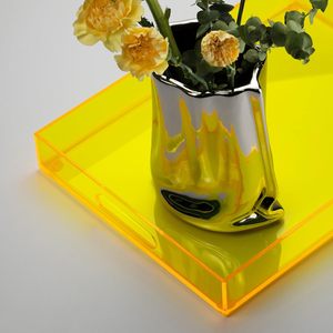 Plateau de service décoratif en acrylique pour table basse, plateau de vanité, plateau à thé, plateau à fruits, plateau à collations, apéritifs, desserts, boissons. - Product Image 2