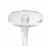 Table basse ronde en acrylique transparente et polie, table d'appoint moderne et contemporaine pour la décoration de la maison