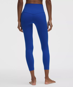 ODM OEM <b>Wholesale</b> Women's Workout Blue Leggings 4 Way Stretch Fitness Yoga Pants Union Stitch Private Label Supplier Customize - Product Image 3