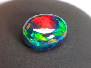 Gorgeous Ethiopian Black Opal Gemstone Oval Shape Glowing <b>Rainbow</b> Flashy Black Opal Cabochon At Wholesale Price - Product Image 4