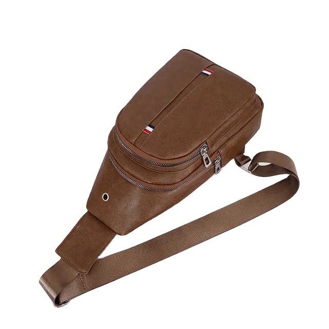 High Quality Vintage Unisex PU Crossbody Shoulder Bag Custom Logo Portable Design Everyday Travel Fashion Style Waterproof Air