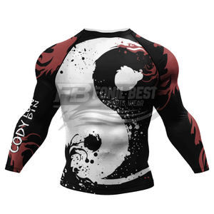 Rashguard de compression pour hommes, respirant, pour le fitness, la gym, le jogging, les activités de plein air et la musculation, avec design personnalisé sur le devant, OEM - Product Image 6
