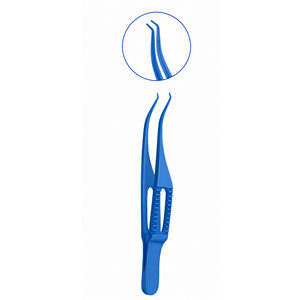 Forceps Colibri en titane bleu de haute qualité, longueur totale 77 mm, instrument chirurgical ophtalmique - Product Image 4