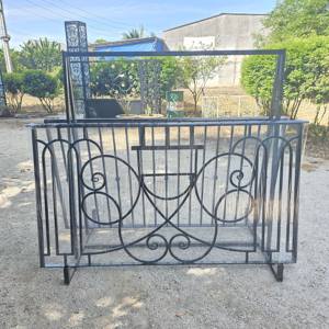 Barandilla Moderna de Hierro Forjado y Acero Inoxidable para Balcón, Diseño Decorativo, Resistente al Óxido, Barandilla de Seguridad Decorativa para - Product Image 5