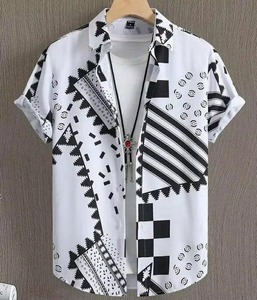 เสื้อเชิ้ตทำงานผู้ชายลายดอกไม้และลายสก็อตแบบสั่งทำพิเศษสำหรับฤดูร้อน รุ่นใหม่ ผ้ากันยับ ระบายอากาศ แห้งเร็ว พิมพ์ลาย 3 มิติ ติดกระดุมแถวเดียว - Product Image 5