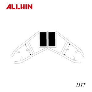 Bande d'étanchéité de porte en forme de U Bande de porte en verre PVC étanche pour salle de bain et douche Lingettes magnétiques pour porte et joints d'eau - Product Image 2