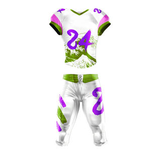 Uniformes de Fútbol Americano para Adultos, Talla Grande, Jersey Personalizado por Sublimación, Pantalones Cortos, Cuello en V, Correa Ajustable, Ropa Deportiva para Equipos - Product Image 4