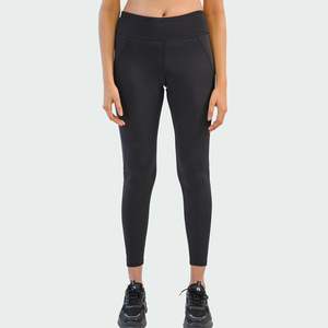 <b>Women</b> Yoga Set 1 Piece Black Crop <b>Top</b> High Waist Leggings Full Length Seamless Breathable Spandex/Nylon Quick Dry Eco-Friendly - Product Image 4