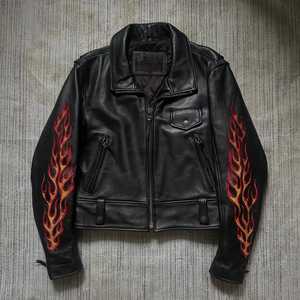 Custom HD Design Style Motorcycle Biker <b>leather</b> <b>jacket</b> Casual Designs 40% off with free shipping - Product Image 1