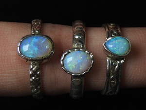 Wholesale Children's Solid Australian <b>Opal</b> Multi Fire 925 Sterling <b>Silver</b> Designer Band <b>Ring</b> October Birthstone Handmade Jewelry - Product Image 5