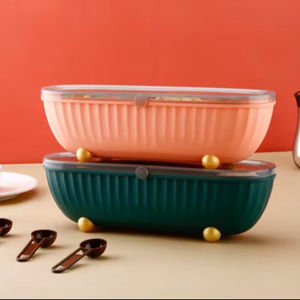 Caja organizadora transparente de estilo sublimable con juego de cucharas, botella de condimentos para cocina, caja de condimentos montada en la pared, caja de almacenamiento - Product Image 1