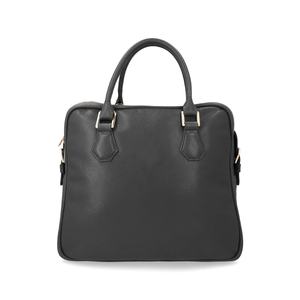 Premium Structured Black Leather Office Handbag for Women Elegant <b>Top</b> Handle Laptop Tote with Zipper Closure - Product Image 5