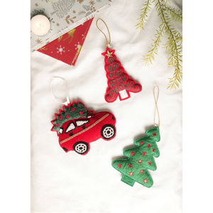 Expobazaar soffice palla di natale e ornamento per albero verde e rosso ornamento appeso - Product Image 5