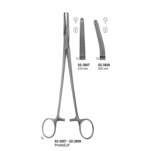 Pinzas de Histerectomía Uterina Phaneuf Curvas de 21 cm |   Mordazas Dentadas Longitudinales Profundas |   Pinza Quirúrgica de Grado Médico de 1x2 Dientes - Product Image 2