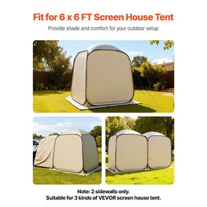 Voile d'ombrage pour abri de jardin 6 x 6 pi, couverture de 5,51 x 5,71 pi en tissu Oxford 300D enduit argenté pour la protection solaire - Product Image 2