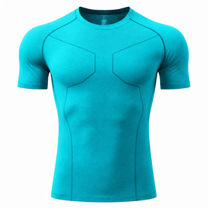 Camiseta Deportiva Personalizada con Logotipo para Hombre, para Gimnasio, Fitness, Entrenamiento, Ajustada, de Secado Rápido, para Correr y Ciclismo, OEM - Product Image 3