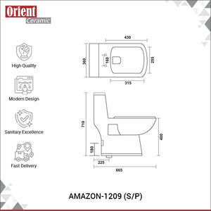 Inodoro de una Pieza de Diseño Elegante, de Alta Calidad, para Uso Doméstico, Venta al Por Mayor Directo de Fábrica - Product Image 3