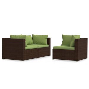 Set Lounge da Giardino Marrone e Verde - Product Image 2