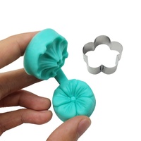 Ensemble de veinageurs pour fleurs en pâte à sucre AK et de découpeurs en acier inoxydable, moules à veinage, découpeurs pour fondant, outils de décoration de gâteaux, artisanat de fleurs en sucre