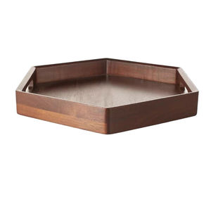 Bandeja Rectangular de Madera de la Mejor Calidad con Asas Recortadas, Diseño Clásico Moderno de Lujo, para Bodas, Hogar, Hotel - Product Image 4