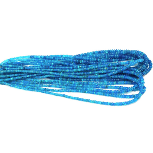 Cuentas redondas lisas de ópalo etíope azul neón de calidad AAA, cuentas lisas de ópalo etíope azul neón brillante de 3-6 mm, calidad superior - Product Image 6