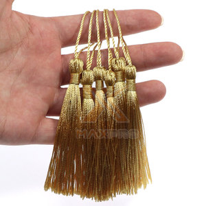 Best Selling Reasonable Price High Quality Nylon/Polyester <b>Soft</b> Fabric New Style Bullion <b>Wire</b> Tassels - Product Image 4