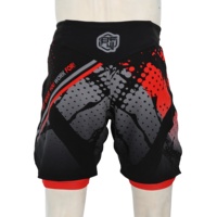 Pantalones Cortos Híbridos Blaze Fight Wear con Logotipos Personalizados, Pantalones Cortos de Doble Capa 2 en 1 para Lucha, MMA, BJJ, Grappling, Tela Microelástica
