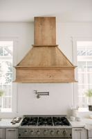 Cubierta Decorativa Moderna de Madera para Campana Extractora, Cubierta de Madera Personalizada para Campana de Cocina, Ecológica y de Fácil Instalación