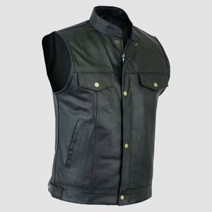 เสื้อกั๊กหนังสำหรับขี่มอเตอร์ไซค์ - Product Image 1